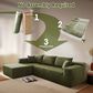 Noviland HOMLUX 2-Piece Mod Sectional with LAF Chaise in Green, , large