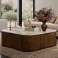 Amber Lewis x Four Hands Prescott Coffee Table in Fossil Marble, , large