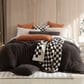 Sunday Citizen Checkerboard 20" Square Throw Pillow in Mocha and Sahara Tan, , large