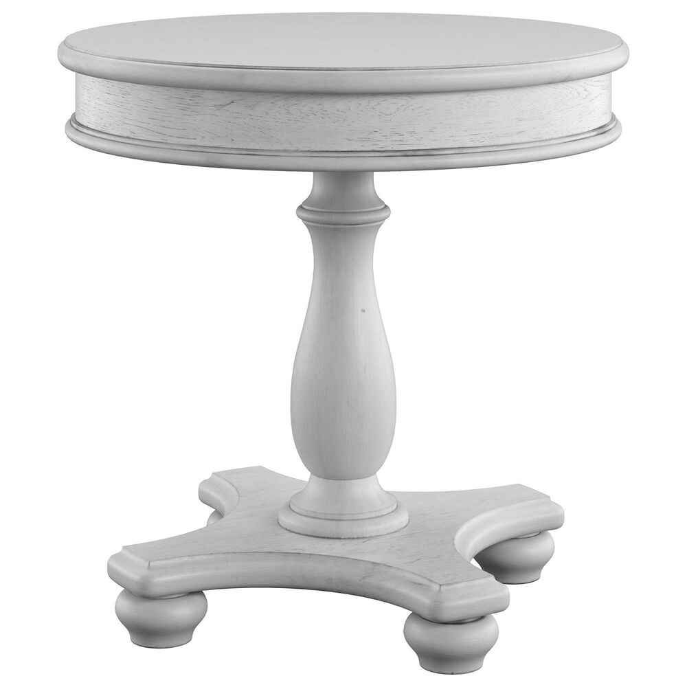 Golden Wave Furniture New Haven Round End Table in Oyster Shell, , large