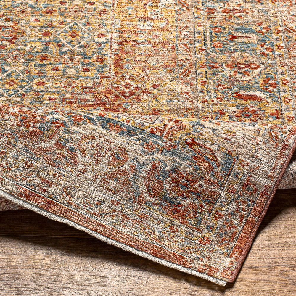 Surya Aspendos 2&#39; x 2&#39;11&quot; Black, Burgundy, Burnt Orange, Charcoal, Dark Blue, Denim, Dusty Pink, Light Beige and Light Gray Area Rug, , large