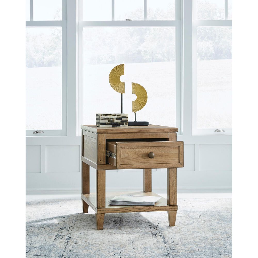 Ashley Sharlance End Table in Light Brown, , large