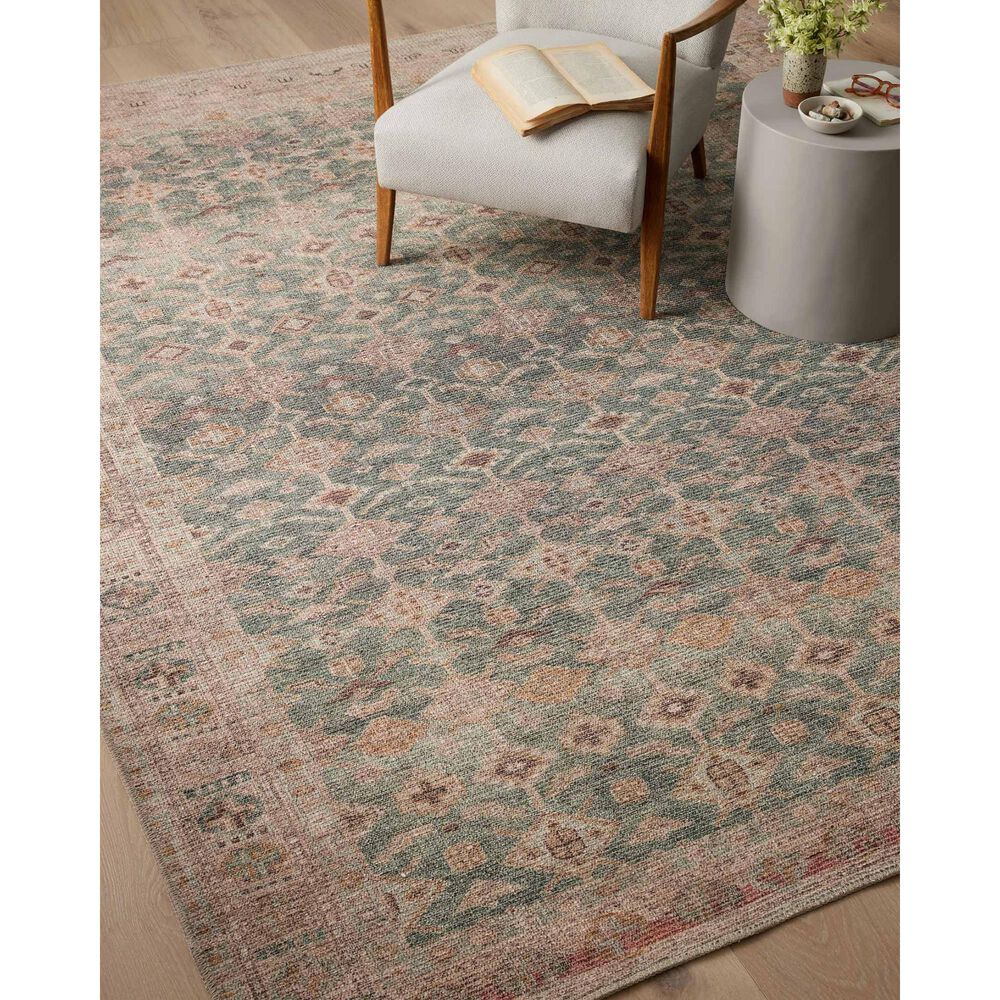 Angela Rose Aubrey 7&#39;6&quot; x 9&#39;6&quot; Aqua and Sand Area Rug, , large
