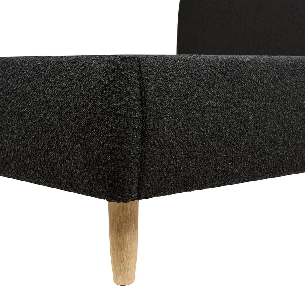 Jennifer Taylor Home Roman King Platform Bed with Ebony Black Upholstered in Natural Whitewashed, , large