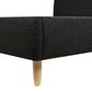 Jennifer Taylor Home Roman King Platform Bed with Ebony Black Upholstered in Natural Whitewashed, , large