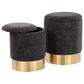 Lumisource Marla 2-Piece Nesting Ottoman Set in Black, , large