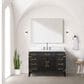 Lexora Home Laurel 48" Single Bathroom Vanity in Black Oak with White Carrara Marble Top and Rectangular Sink, , large