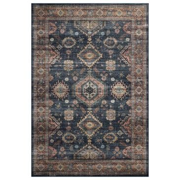 Loloi Anniston Denim and Sunset 6" Round Area Rug, , large