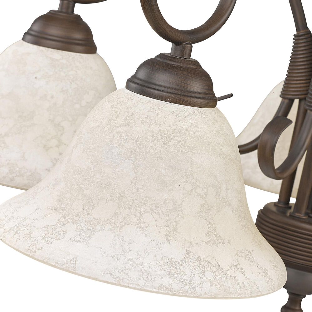Golden Lighting Homestead 5-Light Nook Chandelier in Rubbed Bronze, , large
