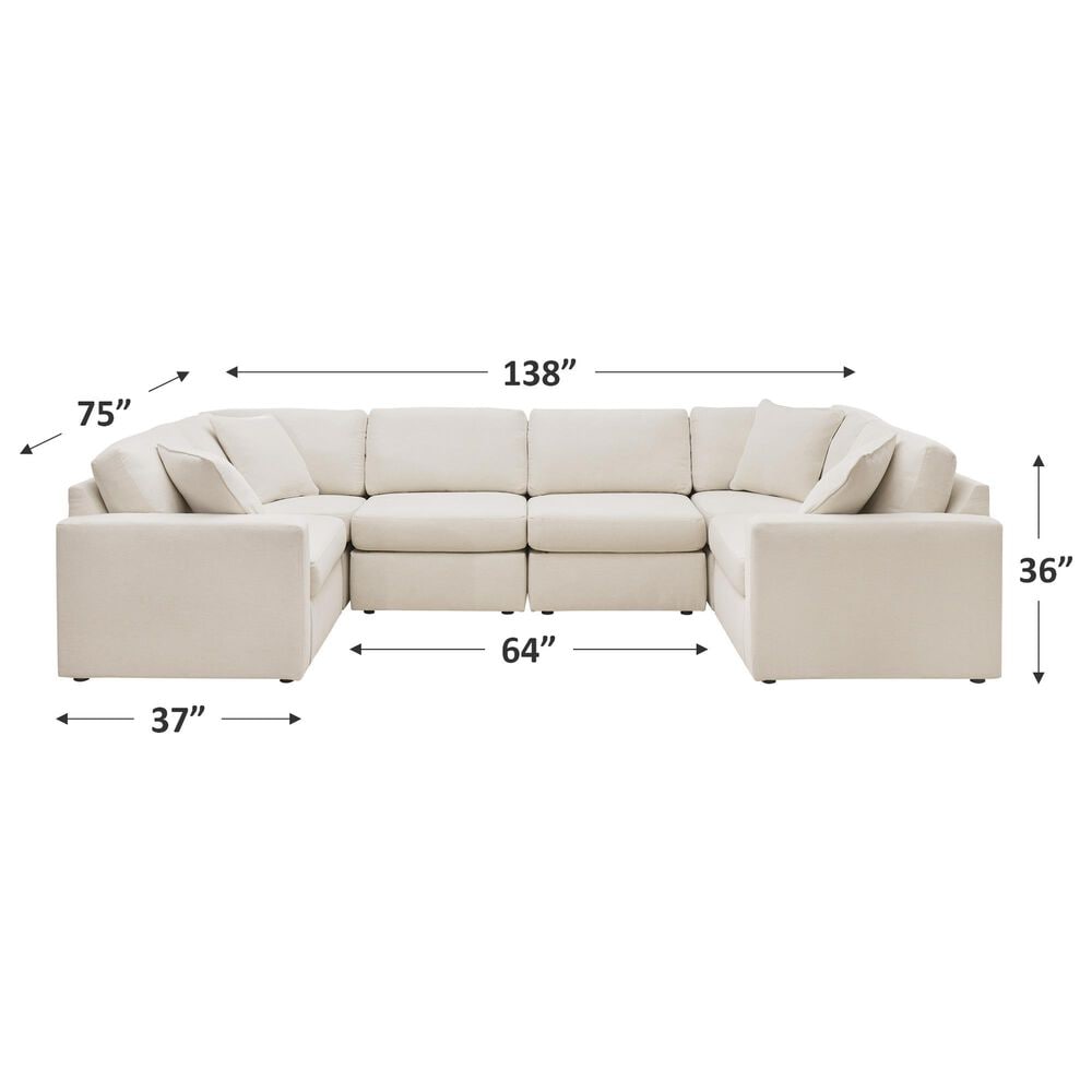 Ashley Modmax 6-Piece Sectional in Oyster, , large