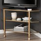 Southern Enterprises Jaymes Corner TV Stand in Soft Gold, , large