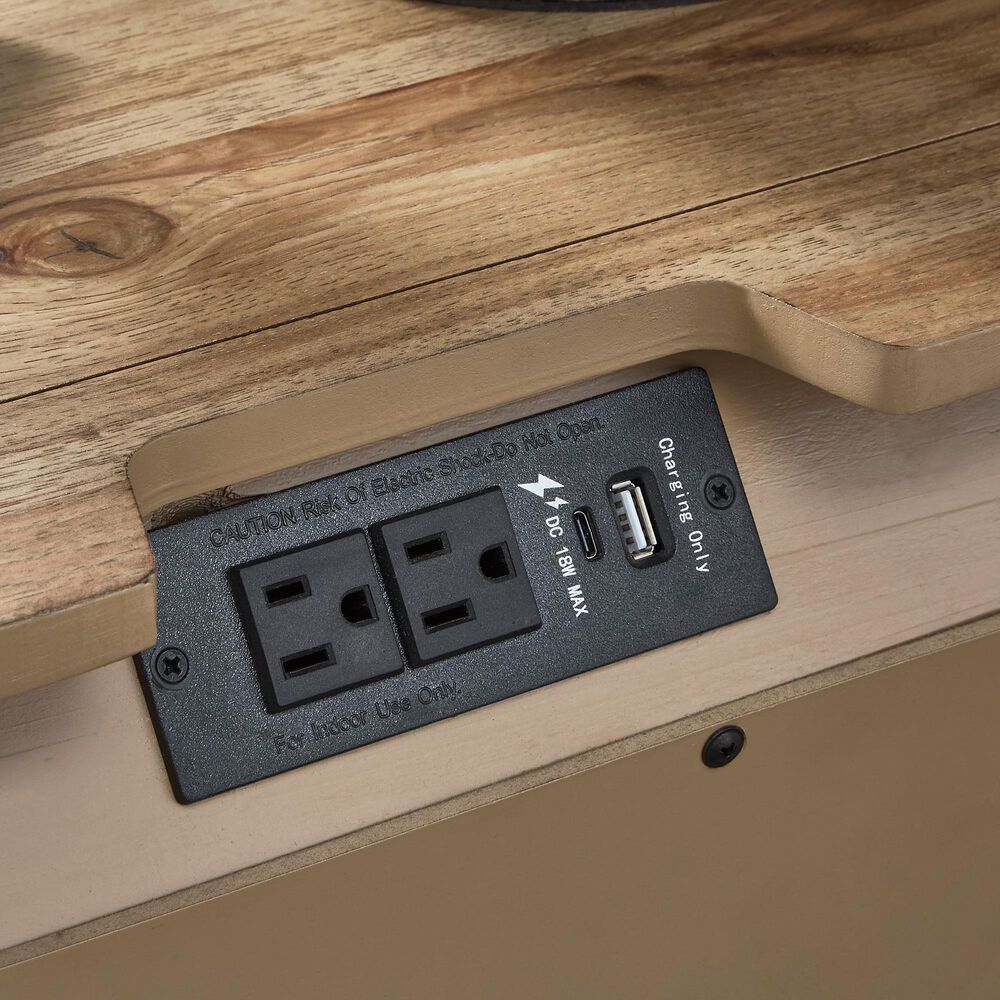 Millenium Ridgester 4 Piece Queen Panel Bedroom Set in Light Brown with USB Ports, , large