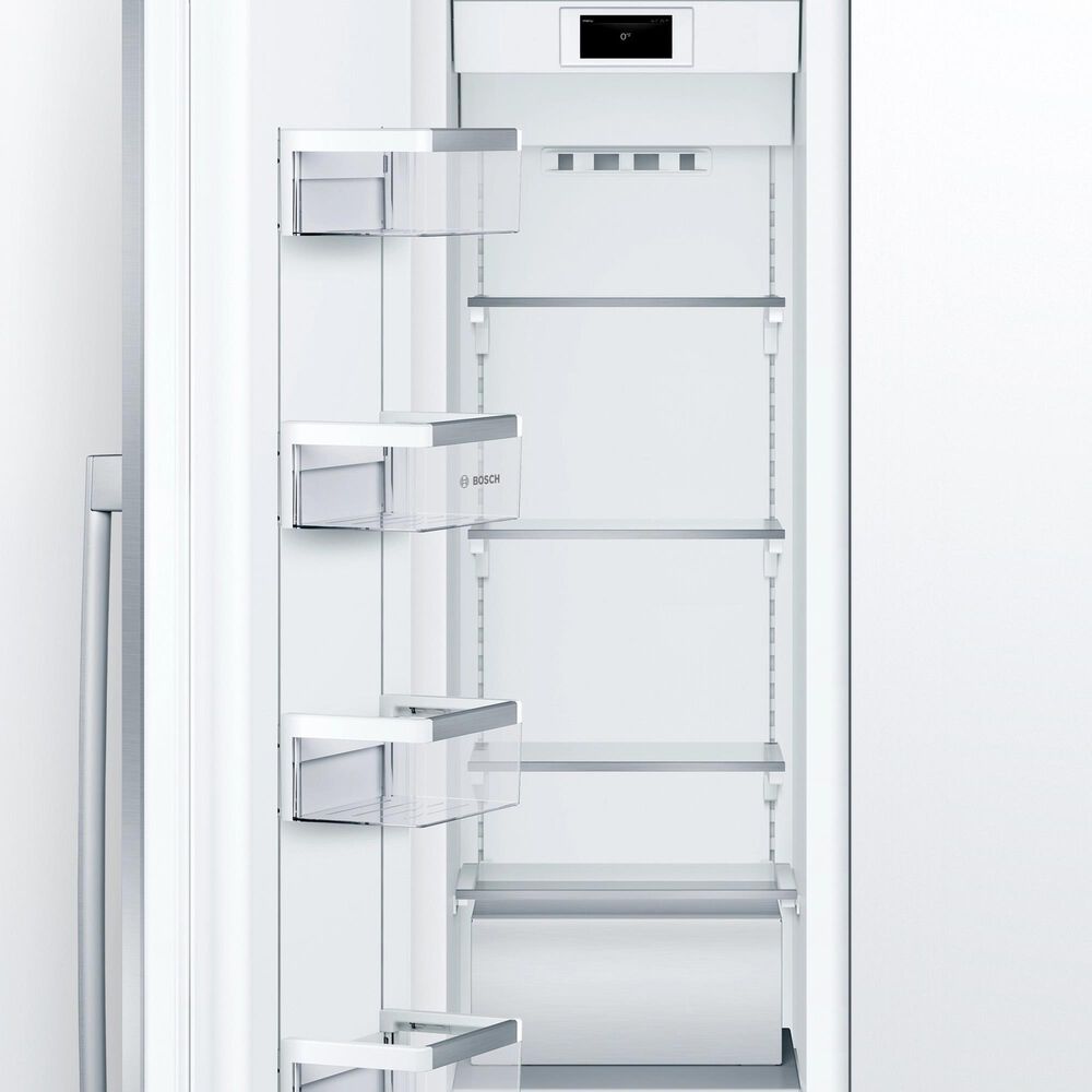 Bosch Benchmark 18&quot; Built-In Custom Panel Single Door Freezer in Stainless Steel, , large