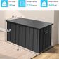 Hearth and Haven 190-Gallon Outdoor Storage Deck Box with Hydraulic Piston in Dark Gray, , large