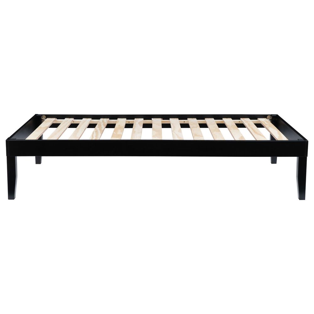 Linon Home Decor Polly Twin Platform Bed in Bold Black, , large