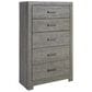 Ashley Culverbach 5 Drawer Chest in Driftwood Gray, , large