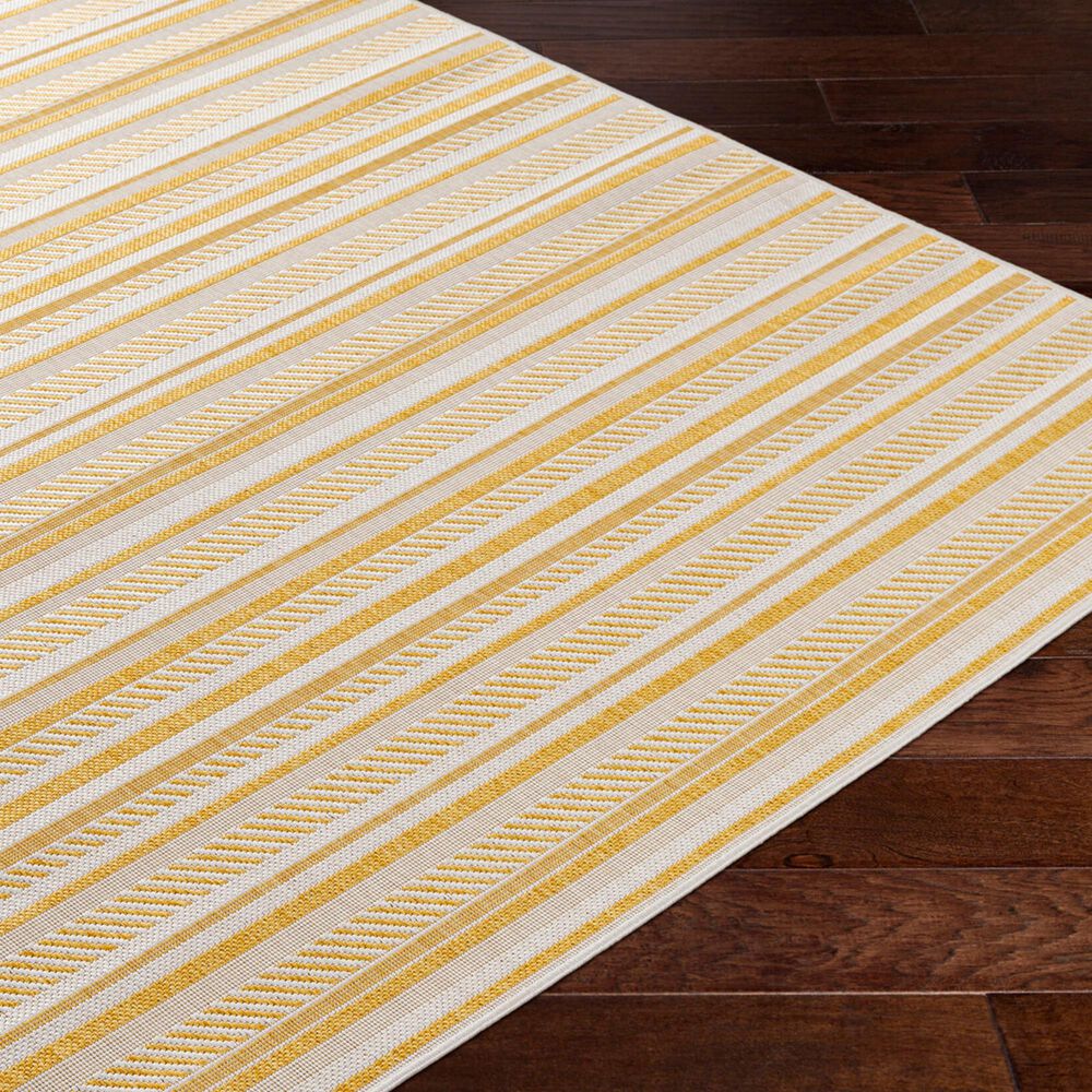 Surya Eagean EAG-2424 Mustard and Ivory 7&#39;10&quot; x 10&#39;2&quot; Indoor/Outdoor Area Rug, , large