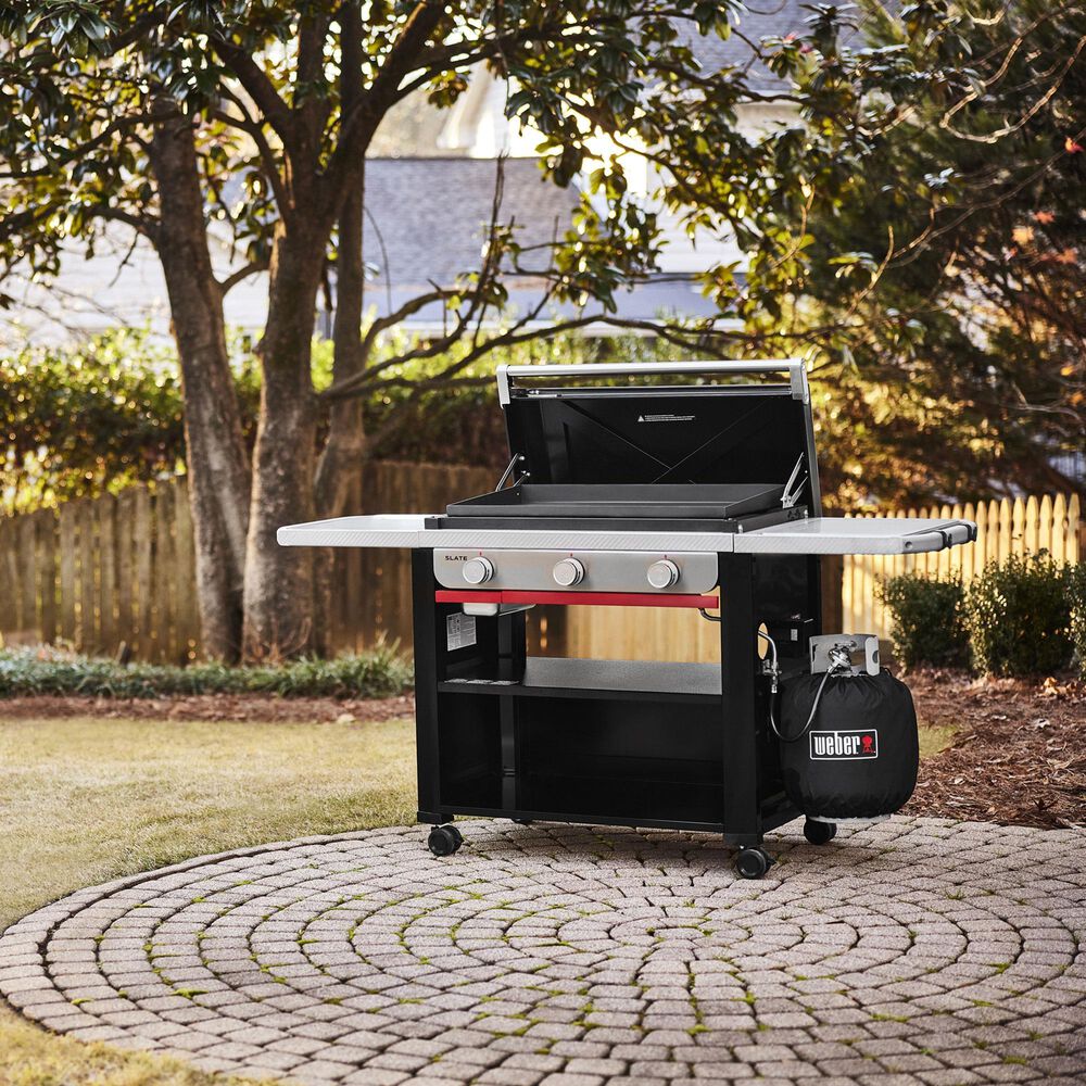 Weber Slate 30" 3-Burner Liquid Propane Gas Griddle in Black, , large