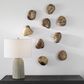 Uttermost Pebbles 5" x 6" Wood Wall Decor in Natural Blonde (Set of 9), , large