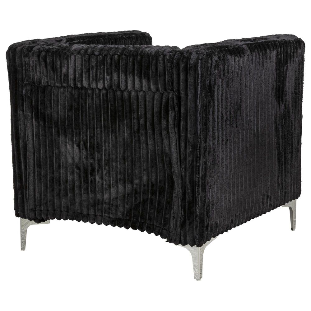 Titanic Furniture Austin Accent Chair in Black Velvet, , large