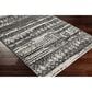 Surya Lavadora 9"3" x 12" Black, Gray and Light Gray Area Rug, , large