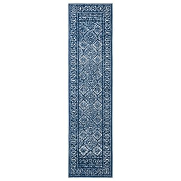 Safavieh Tulum TUL264N 2" x 11" Ivory and Navy Runner, , large