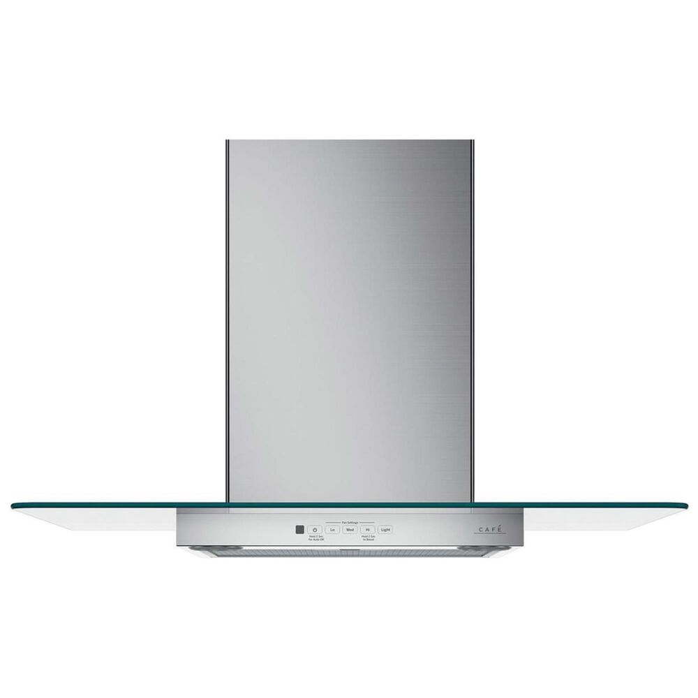 Cafe 36" Wall-Mount Glass Canopy Chimney Hood in Stainless Steel, , large