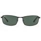 Rayban Glasses Sunglasses with Green Lenses in Polished Black, , large
