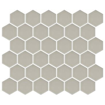 Emser Savvy Oat 2" Hexagon on 11" x 12" Glazed Porcelain Mosaic Sheet, , large