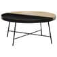 Maple and Jade Split Tray Coffee Table in Matte Black and Light Brown, , large