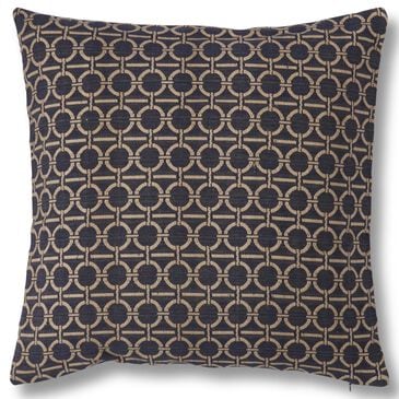 K & K Interiors 20" Square Ring Throw Pillow in Navy, , large