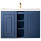 James Martin Vanities Alicante 39.5" Single Bathroom Vanity in Azure Blue with 5 cm White Glossy Resin Top and Rectangular Sink, , large