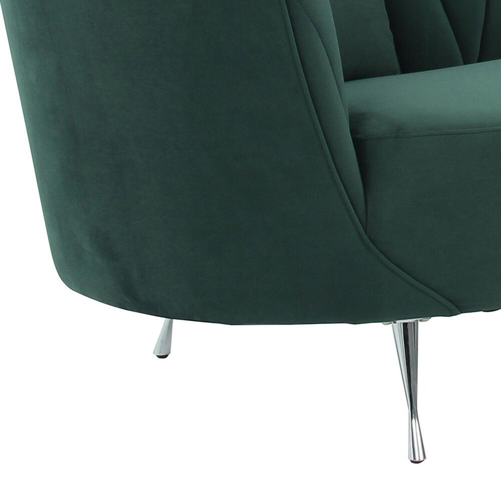 Tov Furniture Eva Velvet Sofa in Forest Green, , large