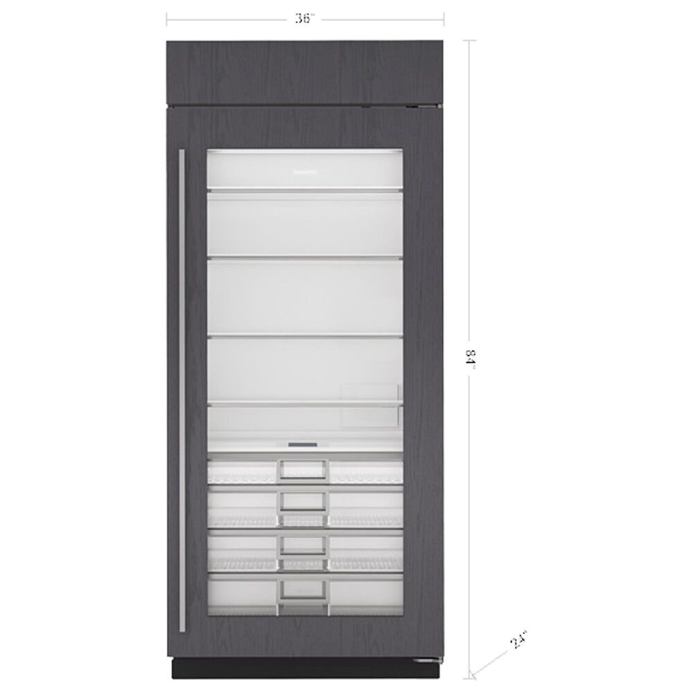 Sub Zero 36&quot; Classic Refrigerator with Glass Door - Panel Ready, , large