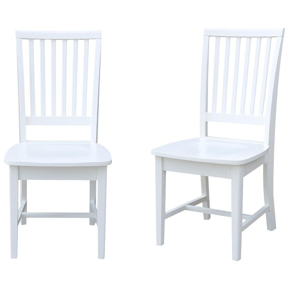 International Concepts Mission Side Chair in White (Set of 2), , large