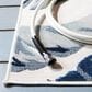 Safavieh Cabana CBN452A 5"1" x 7"6" Ivory and Navy Indoor/Outdoor Area Performance Rug, , large