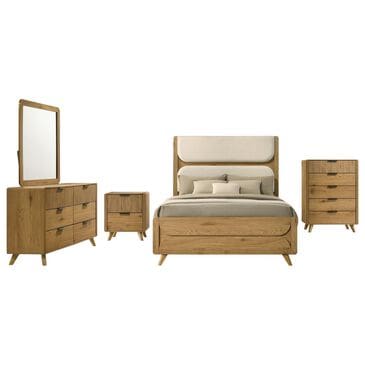 Pacific Landing Bennett 5 Piece Queen Bedroom Set in Light Oak, , large