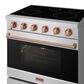 Thor Kitchen Gordon Ramsay 6 Cu. Ft. Professional Freestanding Electric Range with Rose Gold Handle Kit in Stainless Steel, , large