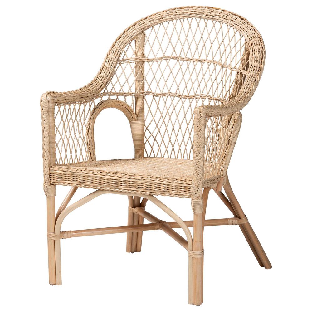 Baxton Studio Zaira Arm Chair in Natural, , large