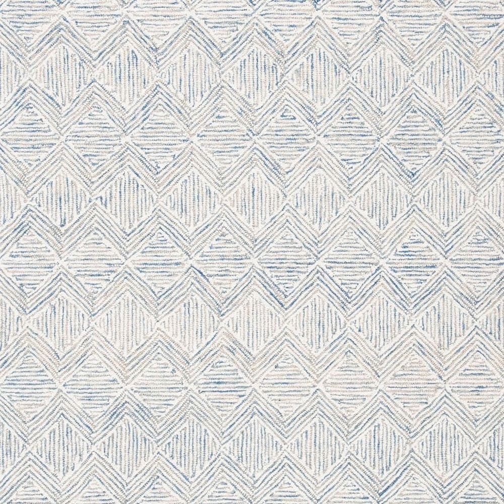 Safavieh Micro-Loop MLP538M 5&#39; Round Blue and Ivory Area Rug, , large