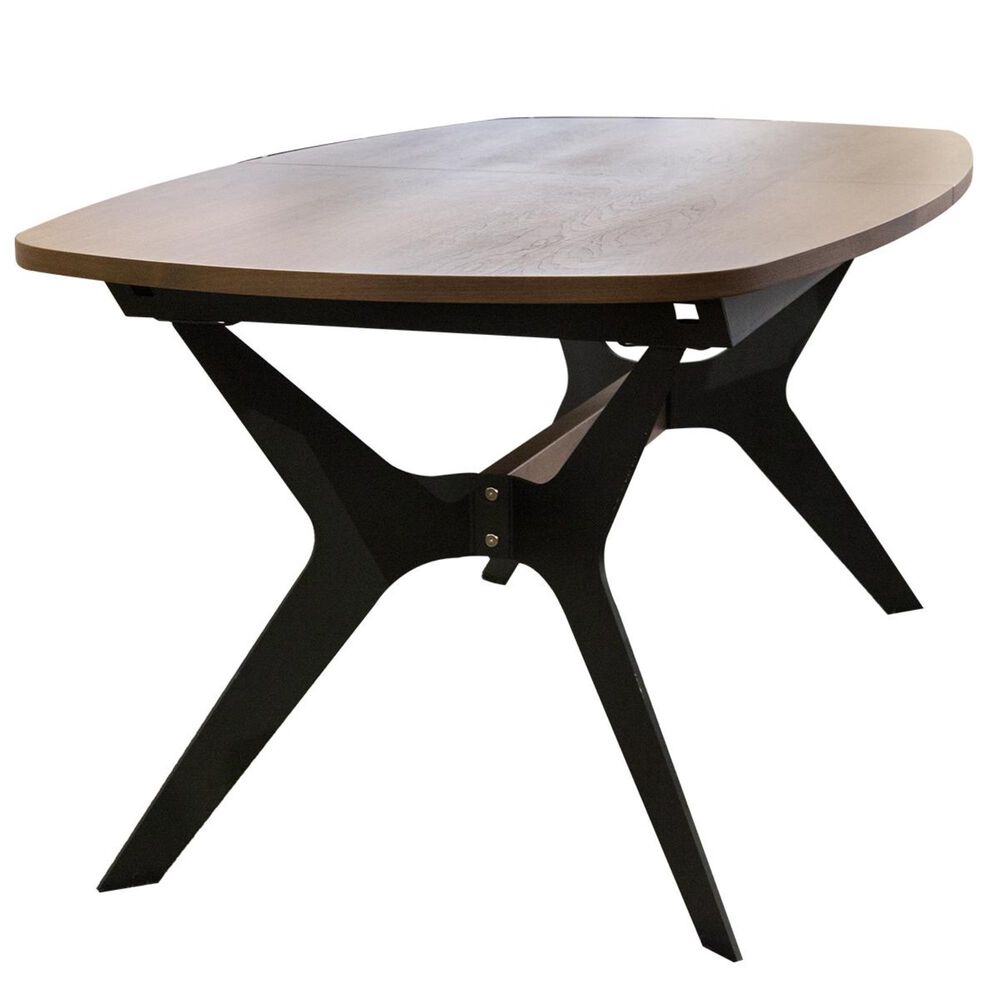 Amisco Boomerang Dining Table in Black Coral and Pinecone, , large