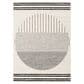 Surya Pisa 6" x 7"9" Black, Ivory and Gray Area Rug, , large