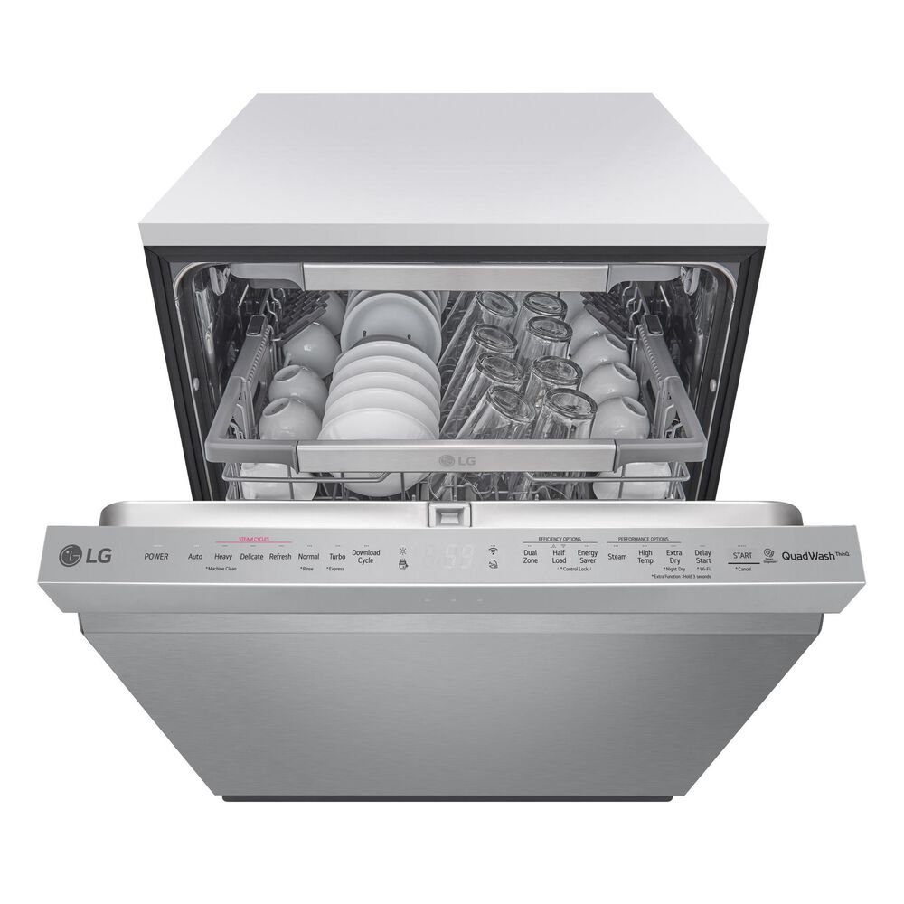 LG 2-Piece Kitchen Package with 26 Cu. Ft. InstaView Door-In-Door French Door Refrigerator and 24&quot; Smart Fully Integrated Dishwasher in Stainless Steel , , large
