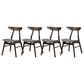 Baxton Studio Britte Side Chair with Dark Grey Cushion in Dark Oak Brown (Set of 4), , large
