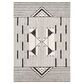 Surya Pisa 6" x 7"9" Black, Gray and Ivory Area Rug, , large