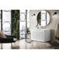 James Martin Vanities Athens 36" Single Bathroom Vanity in Glossy White with 3 cm Arctic Fall Solid Surface Top and Rectangular Sink, , large
