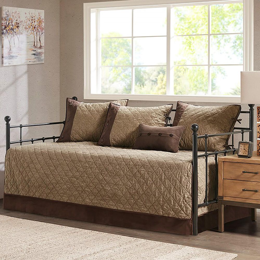 Hampton Park Boone 6-Piece Reversible Daybed Cover Set in Brown, , large