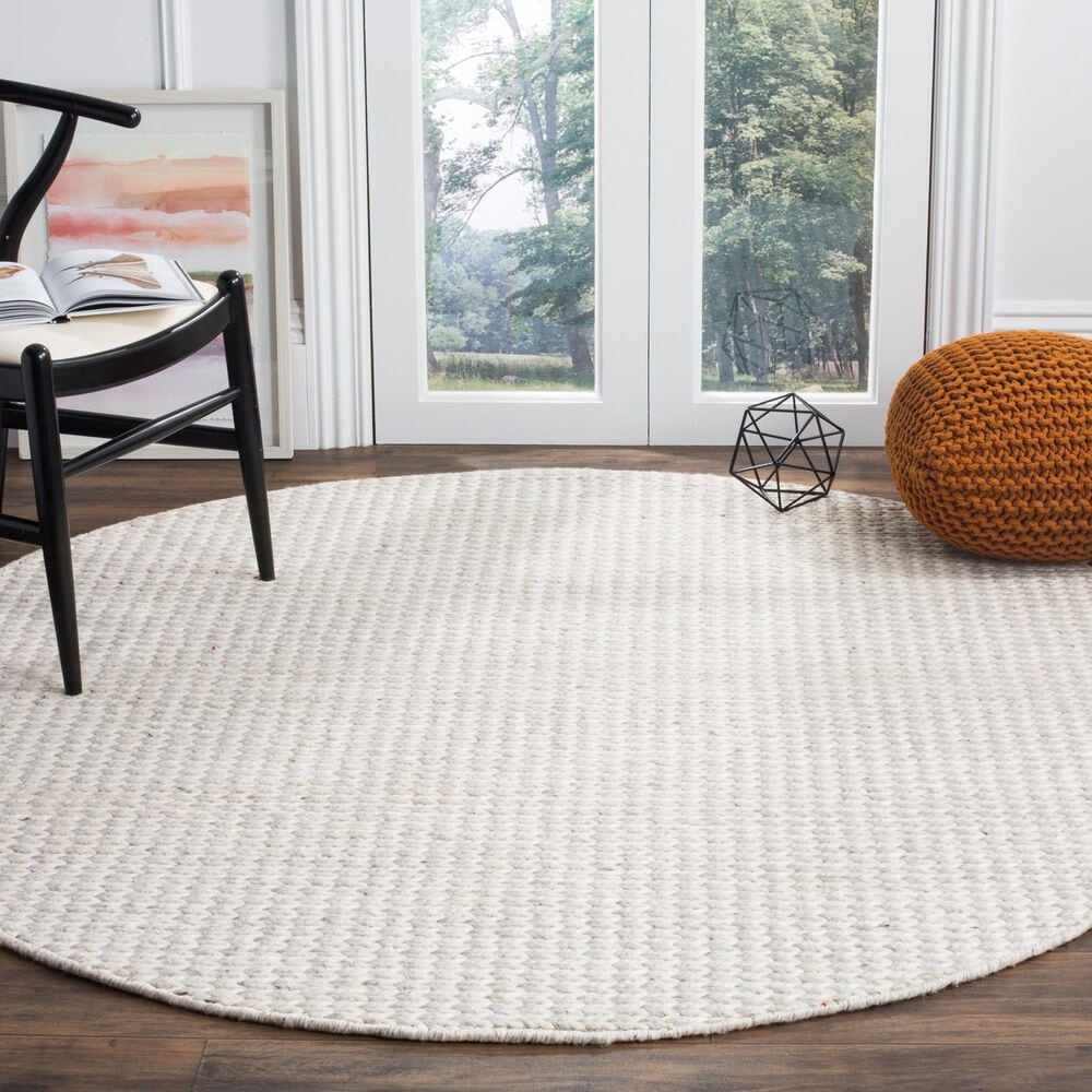 Safavieh Natura 6&#39; Round Ivory and Silver Area Rug, , large