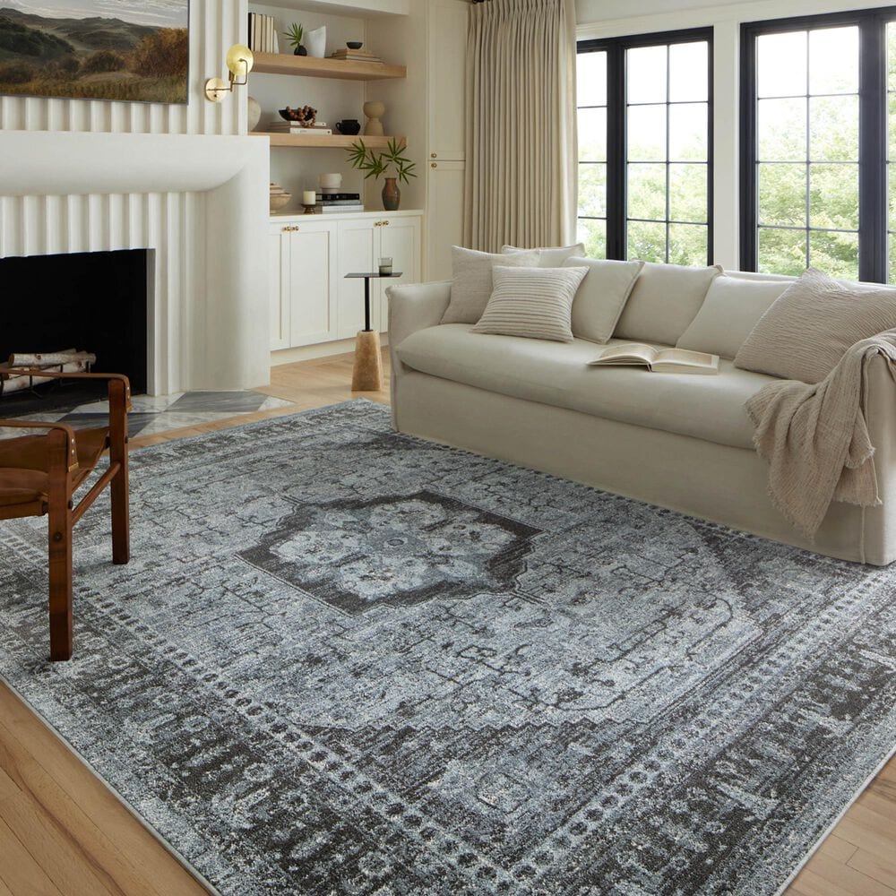 Loloi II Odette 11&#39;2&quot; x 15&#39;7&quot; Sky and Charcoal Area Rug, , large