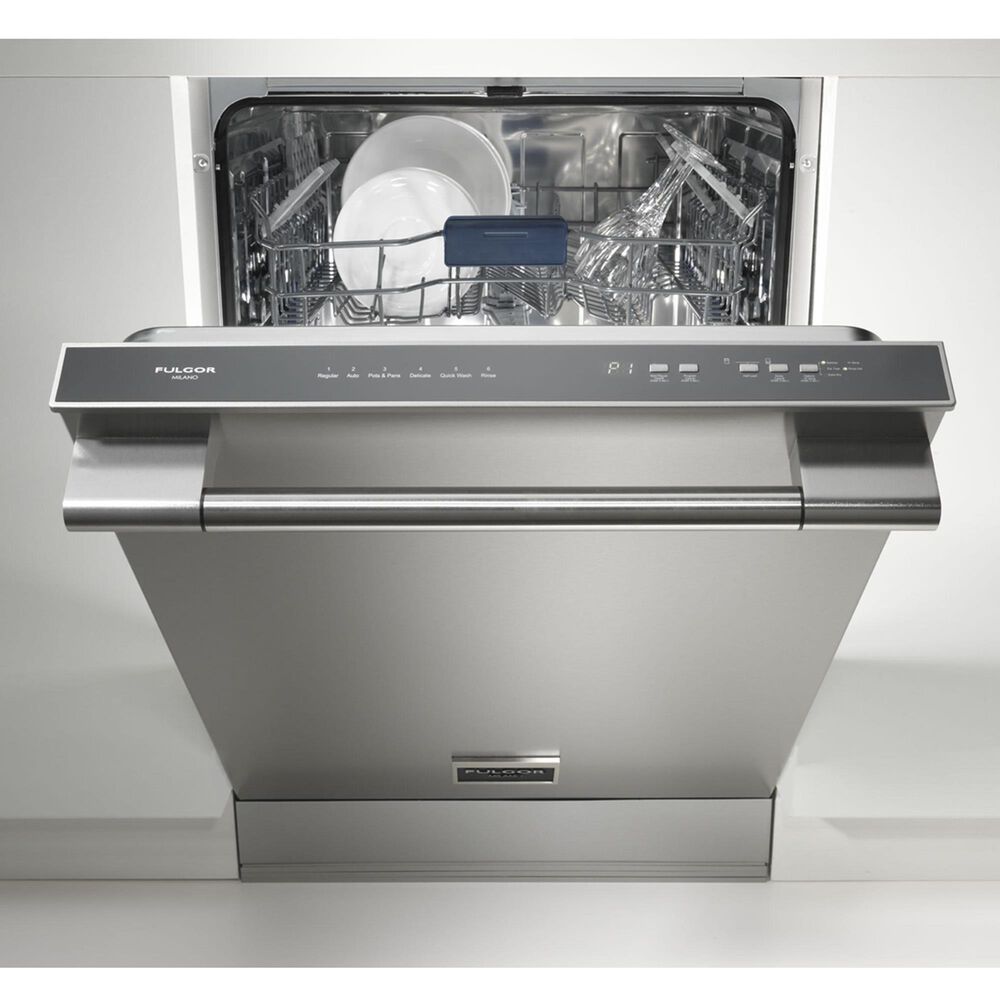 Fulgor Milano 24&quot; Steel Tub Build-In Professional Handle Dishwasher in Stainless Steel, , large